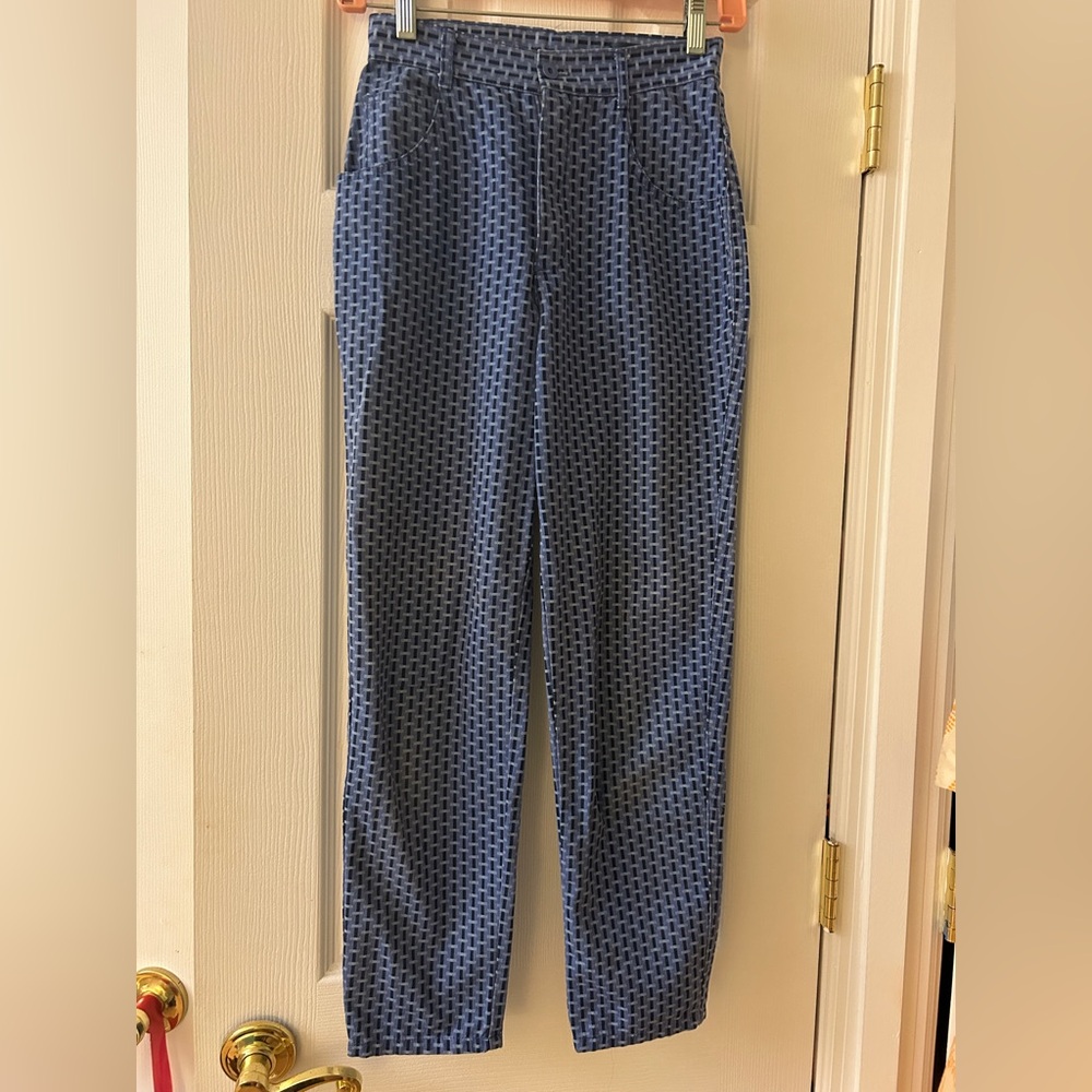 Vintage Espirit geometric blue girls teen size 10 excellent pants
